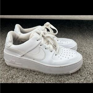 Nike white Air Force ones